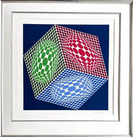 Serigrafía Vasarely - Victor Vasarely (1906–1997) - Paula - Color silkscreen on wove paper - 1989