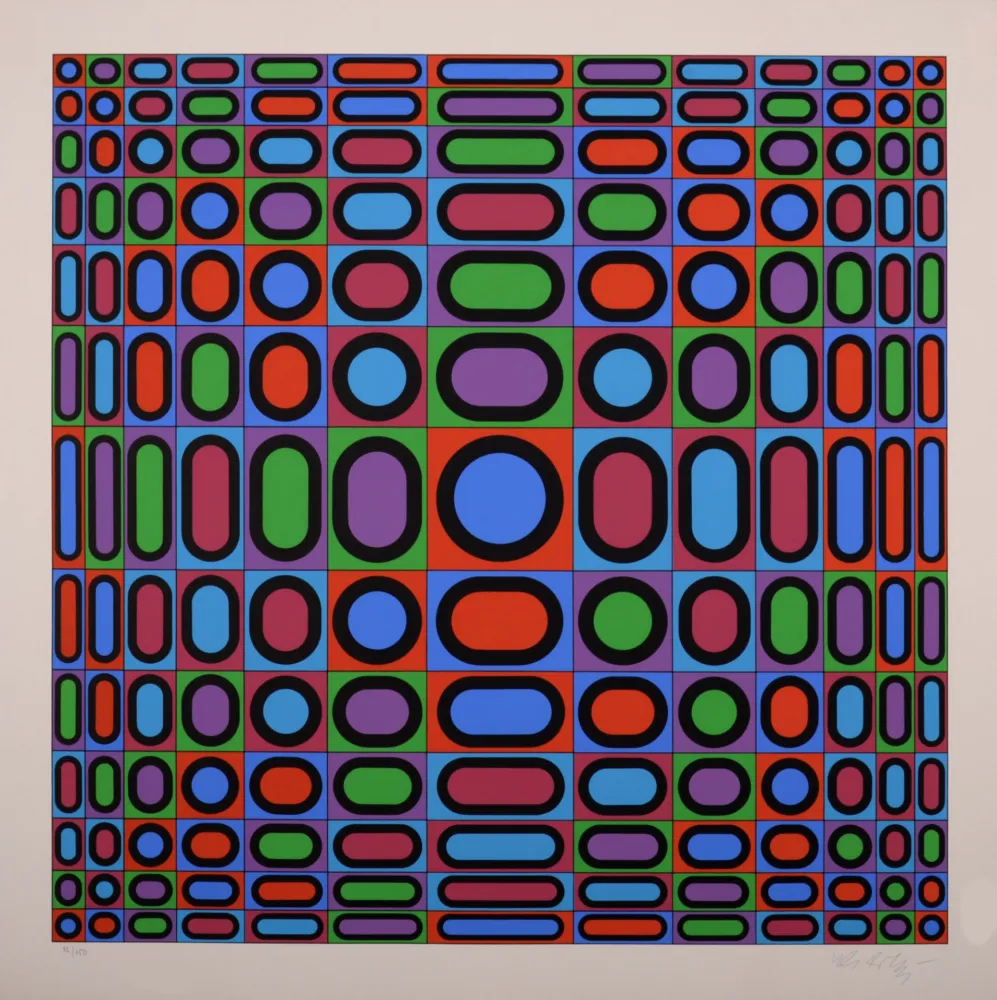 Litografía Vasarely - Victor Vasarely (1906-1997) - Reflets a, 1978 - Hand-signed & numbered!