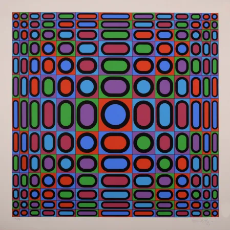 Litografía Vasarely - Victor Vasarely (1906-1997) - Reflets a, 1978 - Hand-signed & numbered!
