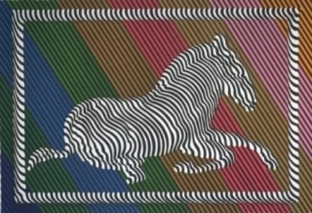 Litografía Vasarely - Zèbre n°3