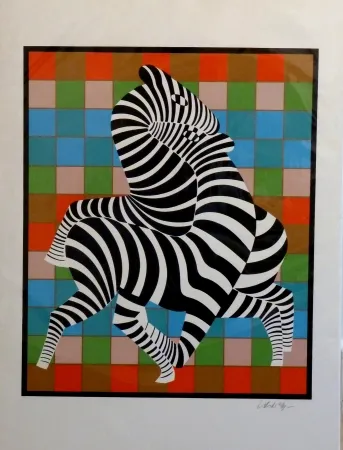 Serigrafía Vasarely - Zebres