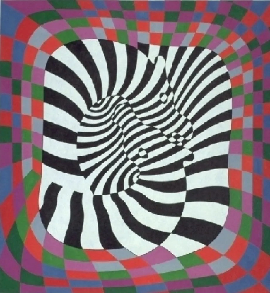 Litografía Vasarely - Zèbres