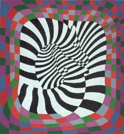 Litografía Vasarely - Zèbres