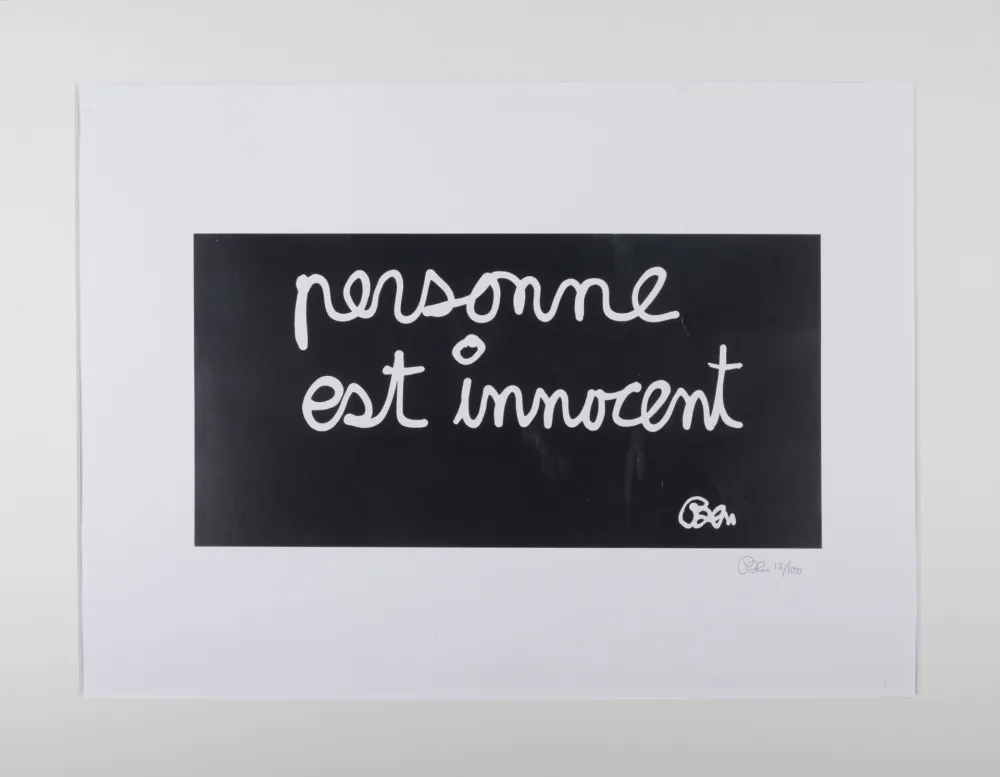Litografía Vautier - Personne est innocent