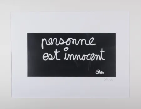 Litografía Vautier - Personne est innocent