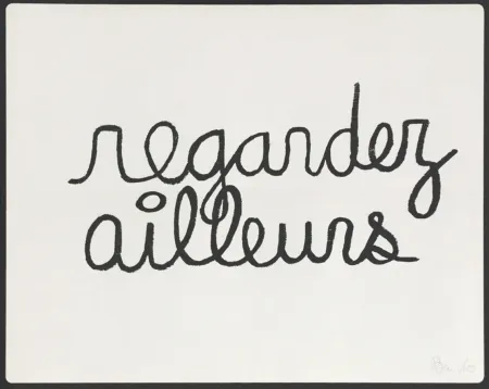 Litografía Vautier - Regardez ailleurs