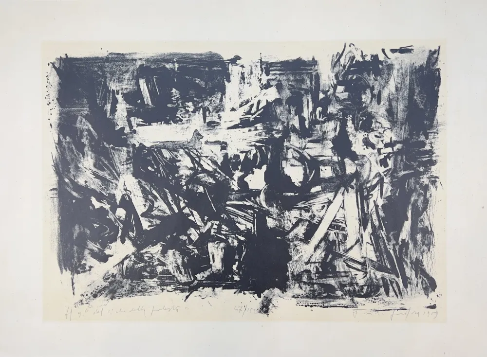 Litografía Vedova - Dal ciclo della protesta - n. 9