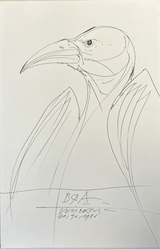 Sin Técnico Velickovic - Dessin au stylo bille, 1986. 