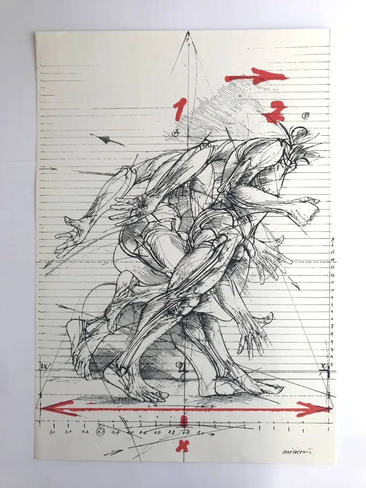 Serigrafía Velickovic - Etude de mouvement