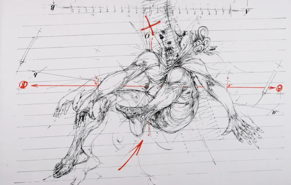 Serigrafía Velickovic - La Chute, 1975