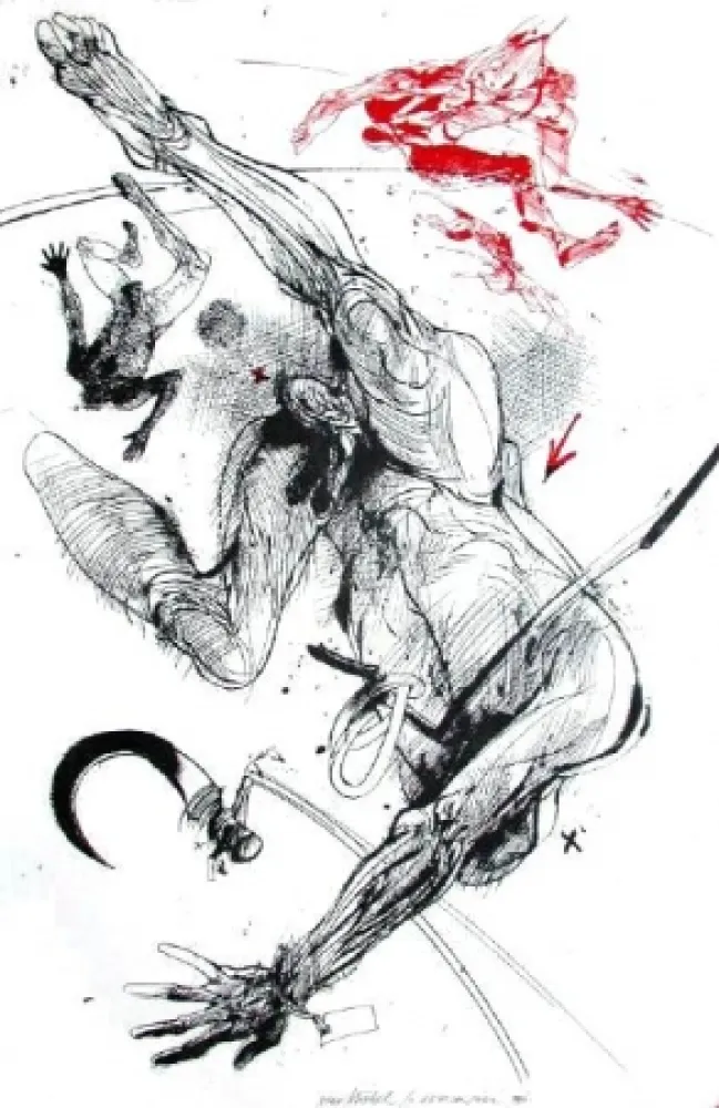 Litografía Velickovic - La serpe