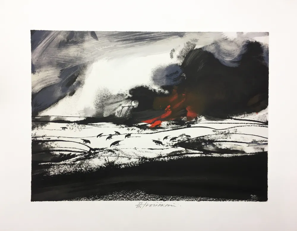 Litografía Velickovic - LES CORBEAUX (D'après 