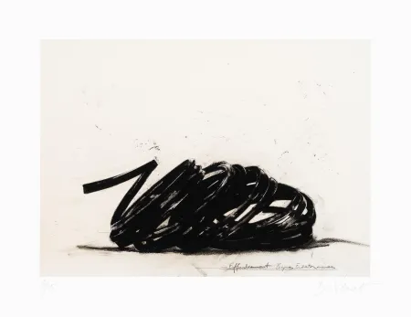 Litografía Venet - Effondrement lignes indéterminées