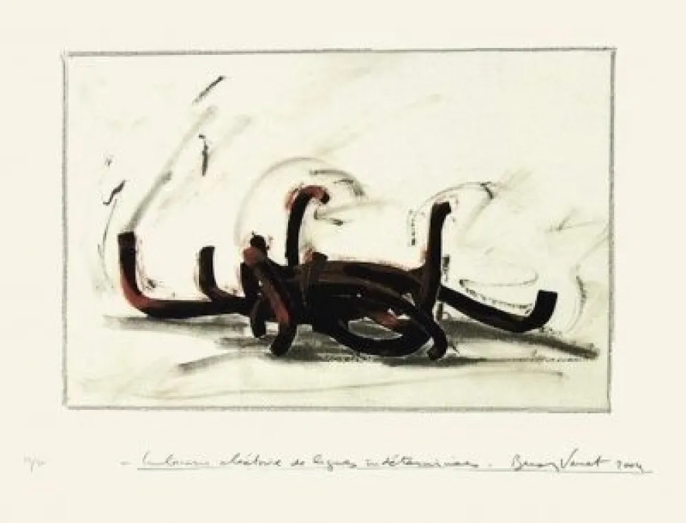 Serigrafía Venet -  Indeterminate Lines