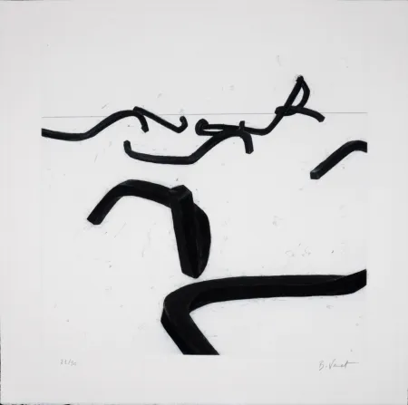 Grabado Venet - Lignes Indéterminées #II, c. 1990 - Hand-signed!