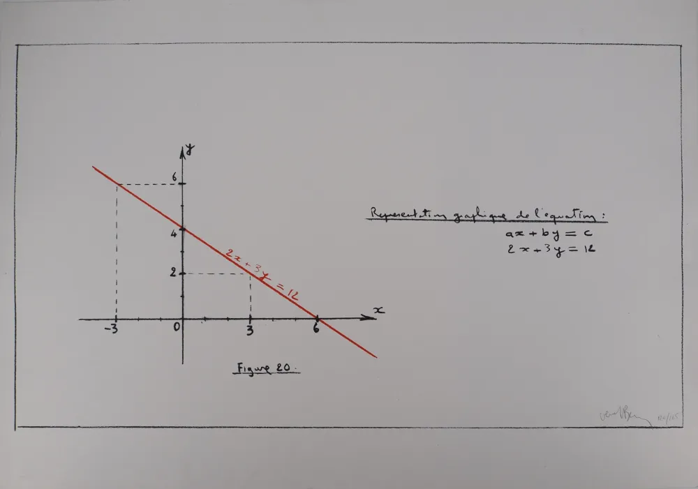 Serigrafía Venet - Représentation de l'équation