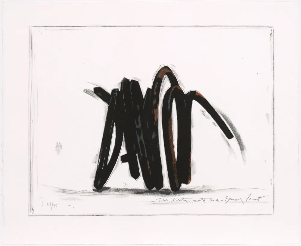 Serigrafía Venet - Two indeterminate lines