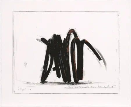 Serigrafía Venet - Two indeterminate lines