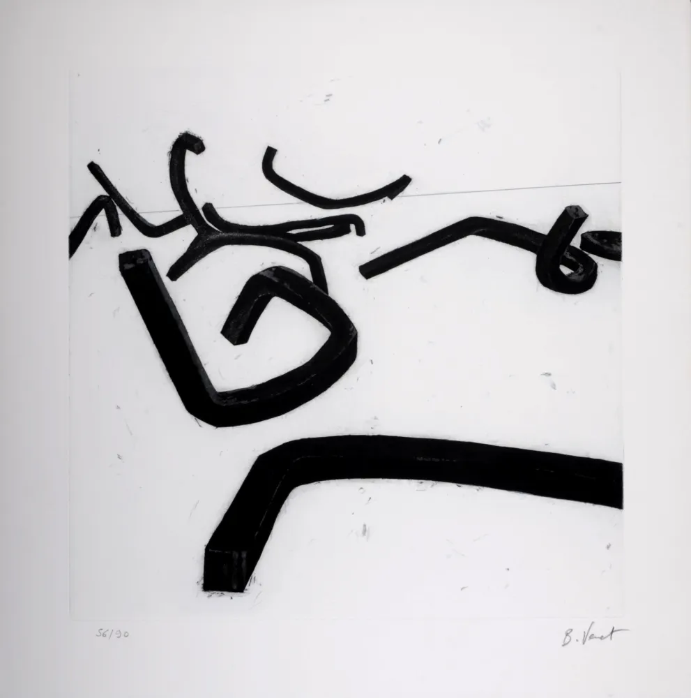 Grabado Venet - Undetermined lines / Line B, c. 1993 - Hand-signed & numbered