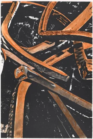 Serigrafía Venet - Untitled III (Combinaison aléatoire de lignes indéterminées)