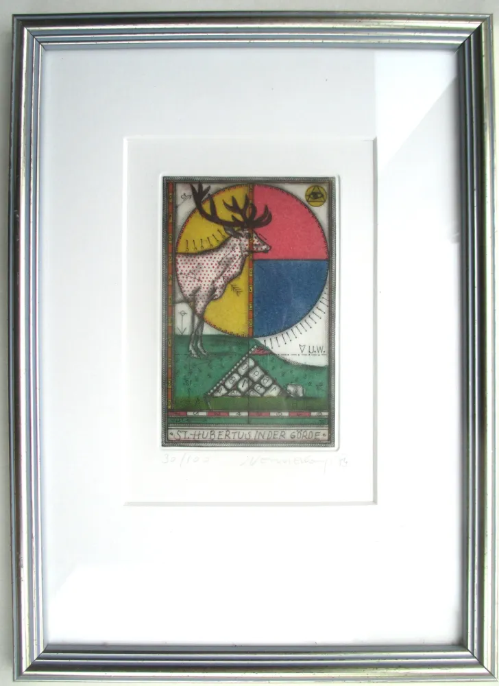 Aguafuerte Y Aguatinta Vennekamp - St Hubertus in der Görde