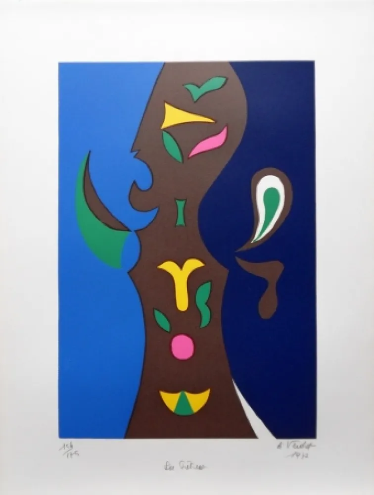 Litografía Verdet - La Prétresse