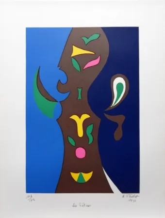 Litografía Verdet - La Prétresse