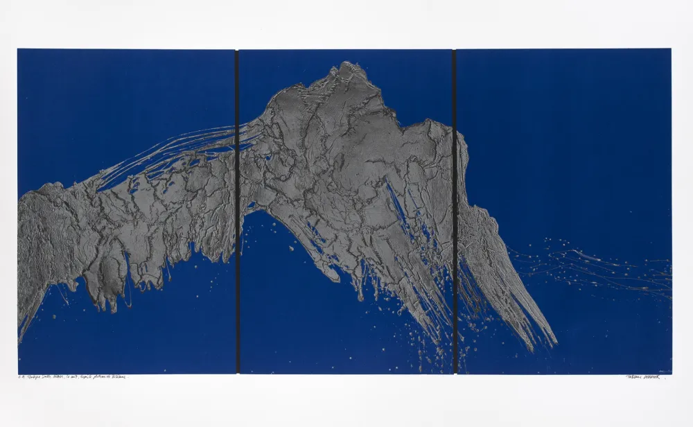 Serigrafía Verdier - Montagne Sainte-Victoire, depuis le plateau de Bibémus, la nuit