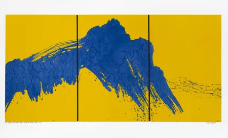 Serigrafía Verdier - Montagne Sainte-Victoire, depuis le plateau de Bibémus, un jour d'été