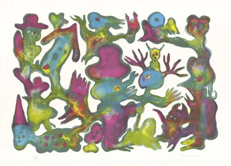 Litografía Verschaere - Elephant Man