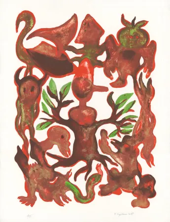 Litografía Verschaere - La Géographie du Totem