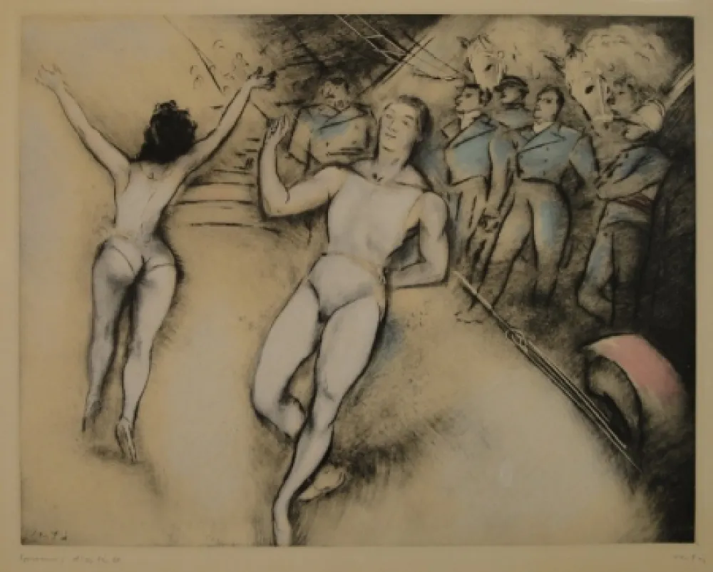 Aguafuerte Vertes - (Artisten im Zirkus)