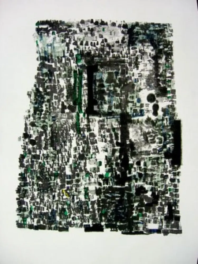 Litografía Vieira Da Silva - Grottes