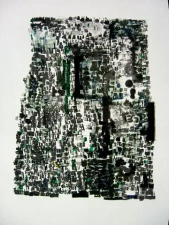 Litografía Vieira Da Silva - Grottes