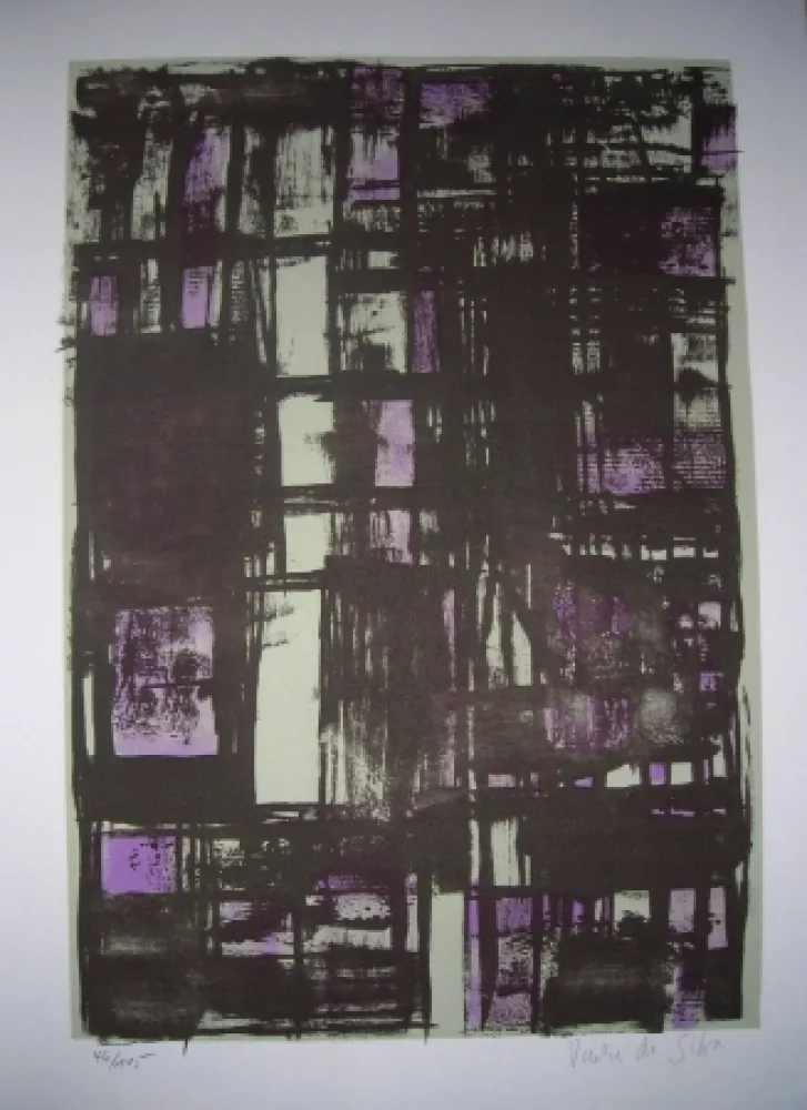 Litografía Vieira Da Silva - Jean Cassou: vingt-deux poèms