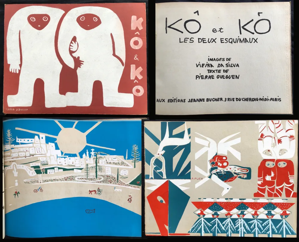 Libro Ilustrado Vieira Da Silva - KÔ & KÔ, les deux esquimaux. Aux éditions Jeanne Bucher, Paris 1933.