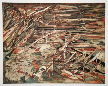 Heliograbado Vieira Da Silva - La bataille des couteaux - 1948