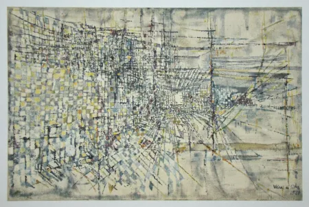 Heliograbado Vieira Da Silva - La garde des anges - 1950