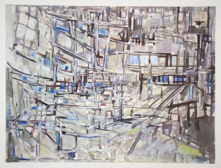 Heliograbado Vieira Da Silva - La verrière - 1953