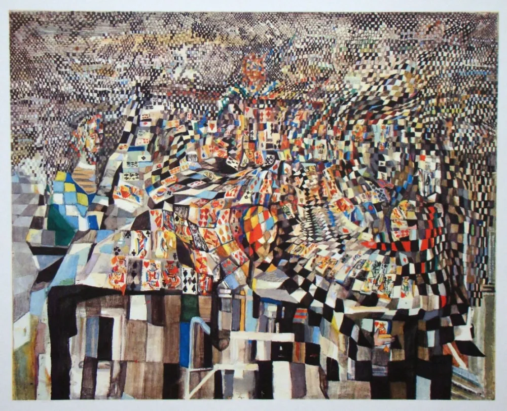 Heliograbado Vieira Da Silva - Les joueurs de cartes - 1942