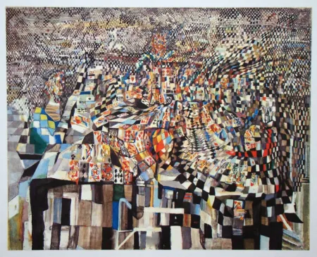 Heliograbado Vieira Da Silva - Les joueurs de cartes - 1942