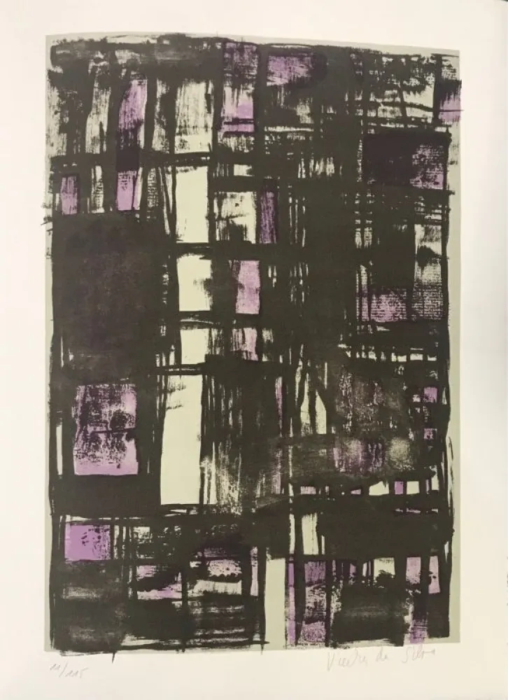 Litografía Vieira Da Silva - Souris 