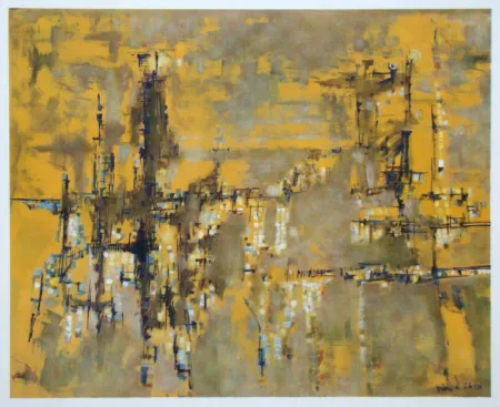 Heliograbado Vieira Da Silva - Ville dorée - 1956