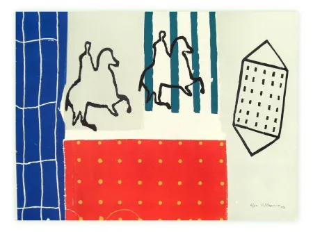 Grabado Villarino - Serie El ajedrez y el tiempo