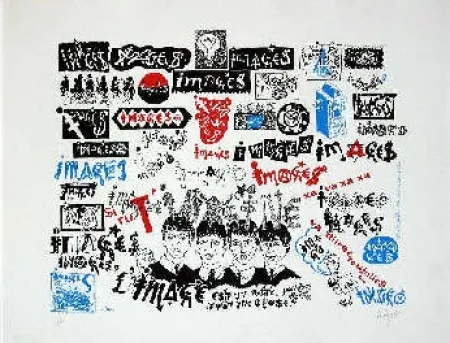 Serigrafía Villeglé - Beatles