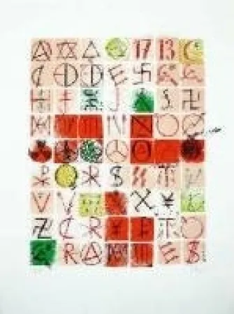 Serigrafía Villeglé - Cryptogramme