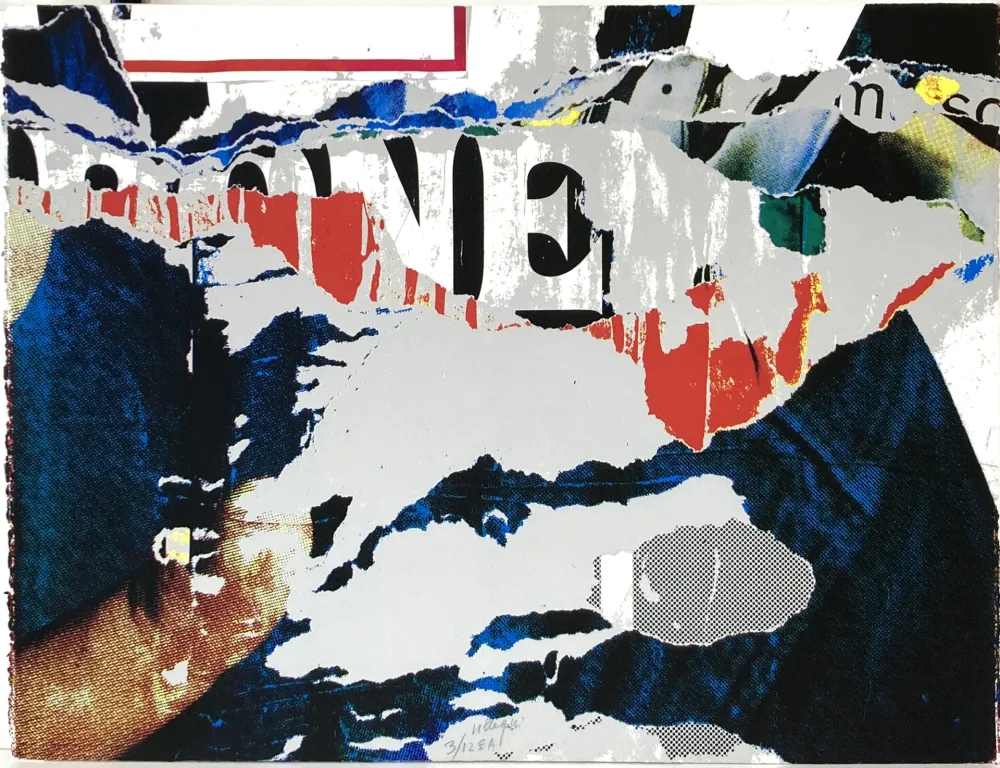 Litografía Villeglé - Décentralisation n°7, 1991  