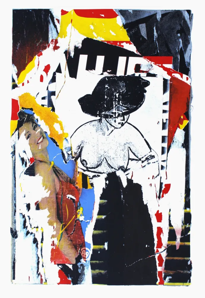 Litografía Villeglé - La rue de Gravilliers