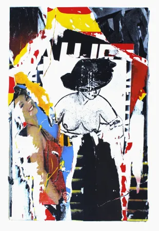 Litografía Villeglé - La rue de Gravilliers