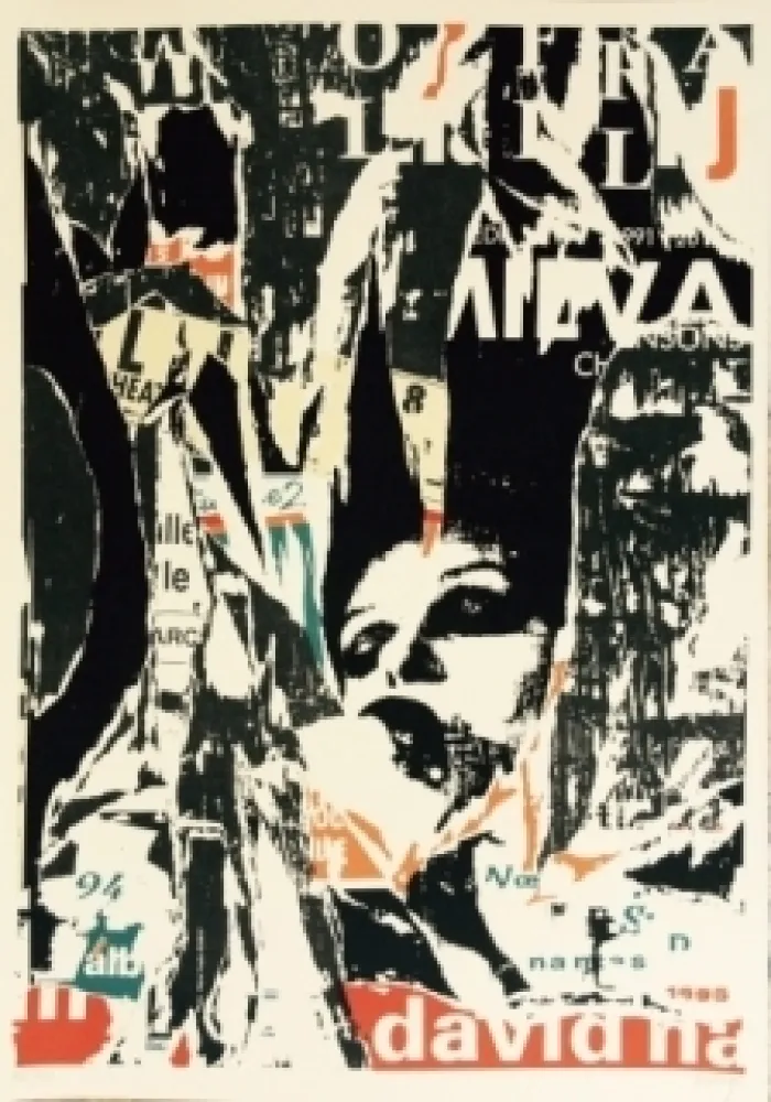 Litografía Villeglé - Le cri ou opéra